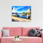 Portsmouth VA Riverfront Seaboard Building Canvas Afdruk (Insitu (Woonkamer))