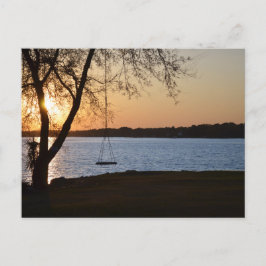 Portsmouth Van Lente Zonsondergang op Elizabeth Ri Briefkaart