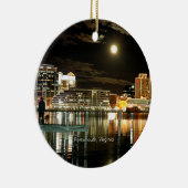 Portsmouth, Virginia cityscape-foto Keramisch Ornament (Rechts)