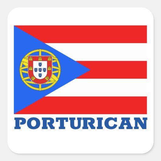Portu-Ricaans Vierkante Sticker (Voorkant)