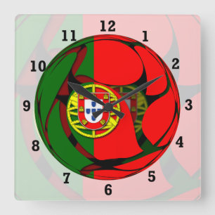 Portugal #1 vierkante klok