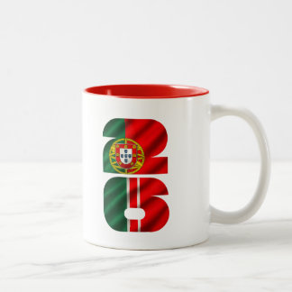 Portugal 2026 WK Vlag Voetbalfan Tweekleurige Koffiemok
