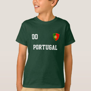 Portugal Aangepaste naam & nummer Football Kinder T-shirt
