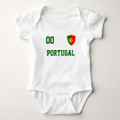 Portugal Aangepaste naam & nummer Jersey Romper (Voorkant)