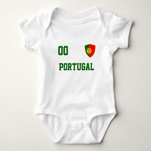 Portugal Aangepaste naam & nummer Jersey Romper (Voorkant)