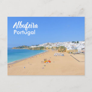 Portugal Albufeira Strand in de Algarve Briefkaart