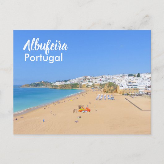 Portugal Albufeira Strand in de Algarve Briefkaart (Voorkant)
