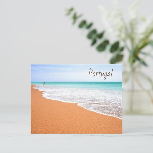 Portugal Albufeira Strand in de Algarve Briefkaart (Staand voorkant)