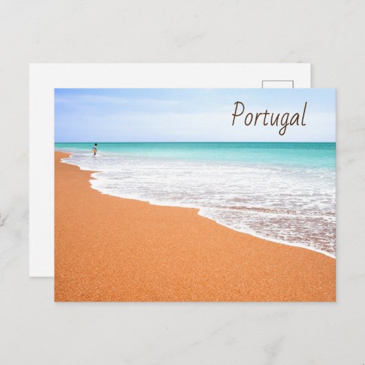 Portugal Albufeira Strand in de Algarve Briefkaart (Voorkant / Achterkant)