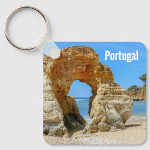 Portugal Algarve Beach en Rocks Souvenir Sleutelhanger