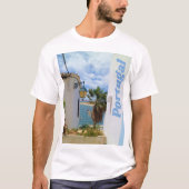 Portugal Algarve Gevist Dorpsscène T-shirt (Voorkant)
