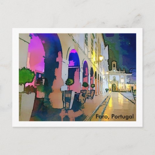 Portugal-Arco da Vila, Faro Briefkaart (Voorkant)