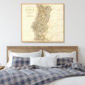 Portugal Atlas Map Canvas Afdruk (Insitu (Slaapkamer))