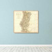 Portugal Atlas Map Canvas Afdruk (Insitu (Houten vloer))