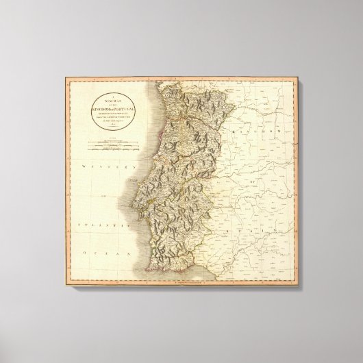 Portugal Atlas Map Canvas Afdruk (Voorkant)