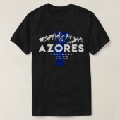 Portugal Azoren Kaart Coördinaat T-shirt (Design voorkant)