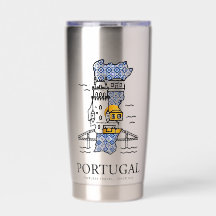 Portugal Azulejo Map Stainless Steel Travel Tumble