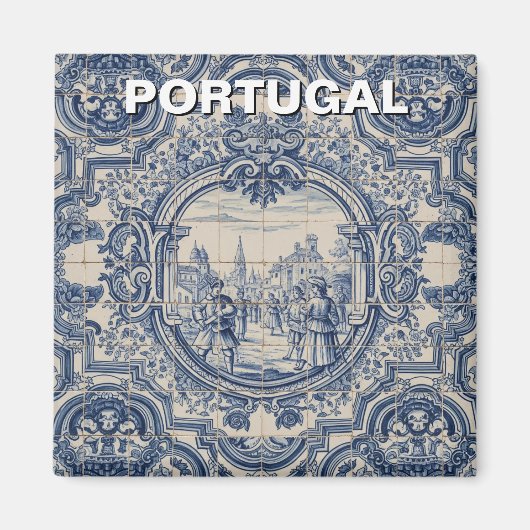 Portugal Azulejo tegel Magneet (Voorkant)