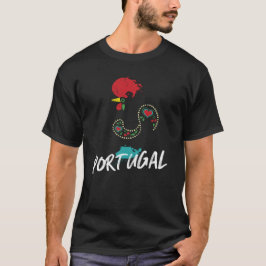 Portugal Barcelona rooster kleurrijke illustratie T-shirt