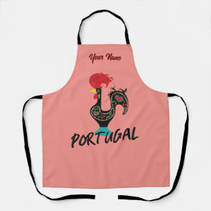Portugal Barcelos haan symbool, roze Schort