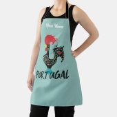 Portugal Barcelos haan symbool, salie blauw Schort (Insitu)