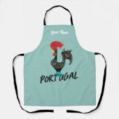 Portugal Barcelos haan symbool, salie blauw Schort (Voorkant)