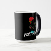 Portugal Barcelos rooster symbool Two-Tone Coffee Magische Mok (Voorkant rechts)