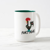 Portugal Barcelos rooster Tweekleurige Koffiemok (Voorkant rechts)