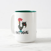 Portugal Barcelos rooster Tweekleurige Koffiemok (Voorkant links)