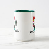 Portugal Barcelos rooster Tweekleurige Koffiemok (Center)