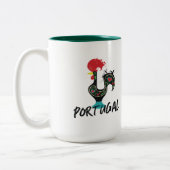 Portugal Barcelos rooster Tweekleurige Koffiemok (Links)
