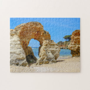Portugal Beach with Rocks in de Algarve Legpuzzel