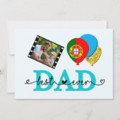 Portugal Best Dad Ever Photo Card, Flag, Father's Kaart (Voorkant)