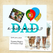 Portugal Best Dad Ever Photo Card, Flag, Father's Kaart