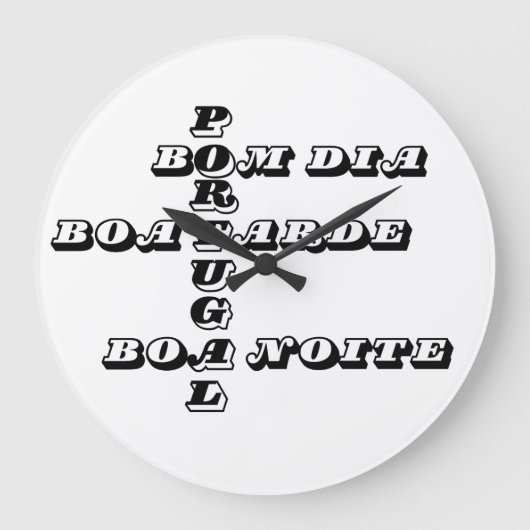 Portugal Bom Dia Boa Tarde Boa Noite Grote Klok (Voorkant)