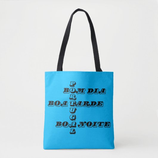 Portugal Bom Dia Boa Tarde Boa Noite Shopping Bag Tote Bag (Voorkant)