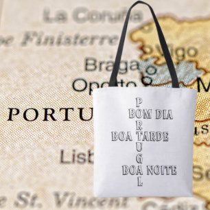 Portugal Bom Dia Boa Tarde Boa Noite Shopping Bag Tote Bag