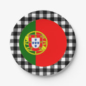 Portugal Bord, buffelpleister en Portugese vlag Papieren Bordje (Voorkant)