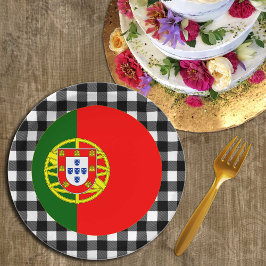 Portugal Bord, buffelpleister en Portugese vlag Papieren Bordje