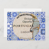 Portugal briefkaart dat we verhuisden (Voorkant / Achterkant)