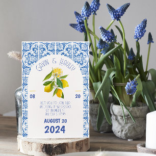 Portugal bruiloft uitnodiging   Blauwe Tegels