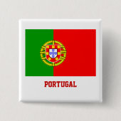 Portugal Button/Lapel Pin Vierkante Button 5,1 Cm (Voorkant)