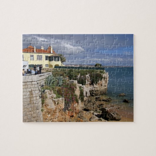 Portugal, Cascais. Praia da Rainha, een strand in Legpuzzel (Horizontaal)
