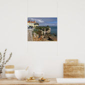 Portugal, Cascais. Praia da Rainha, een strand in  Poster (Keuken)