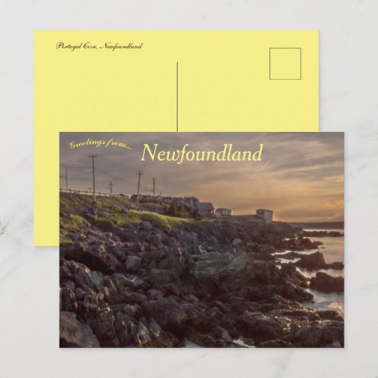 Portugal Cove Newfoundland Canada Briefkaart (Voorkant / Achterkant)