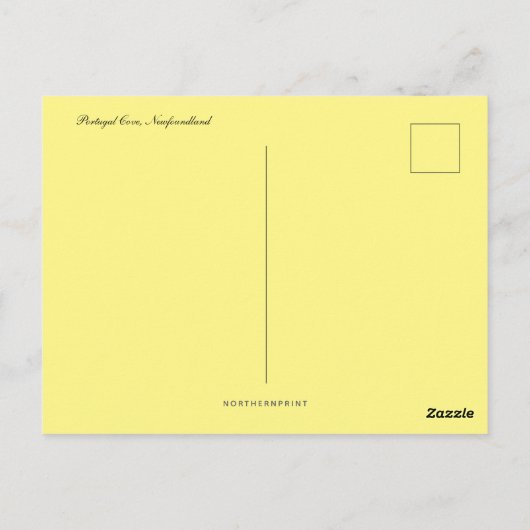 Portugal Cove Newfoundland Canada Briefkaart (Achterkant)