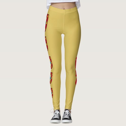 Portugal Crest Dames Leggings (Voorkant)