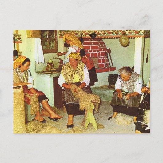 Portugal, dames draaiend Briefkaart (Voorkant)