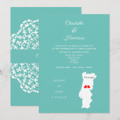 Portugal Destination Wedding Uitnodiging (Voorkant / Achterkant)