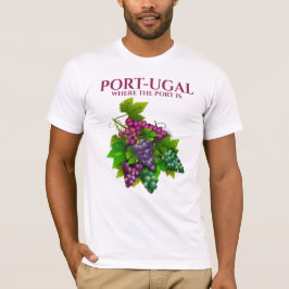 Portugal druiloor bij de illustratie waar de haven t-shirt